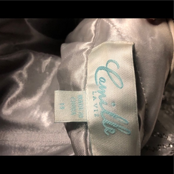 Silver Prom Dress - Picture 3 of 3